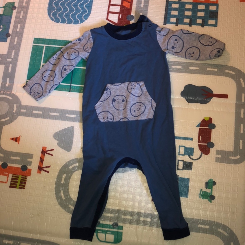 Blue & Gray Romper